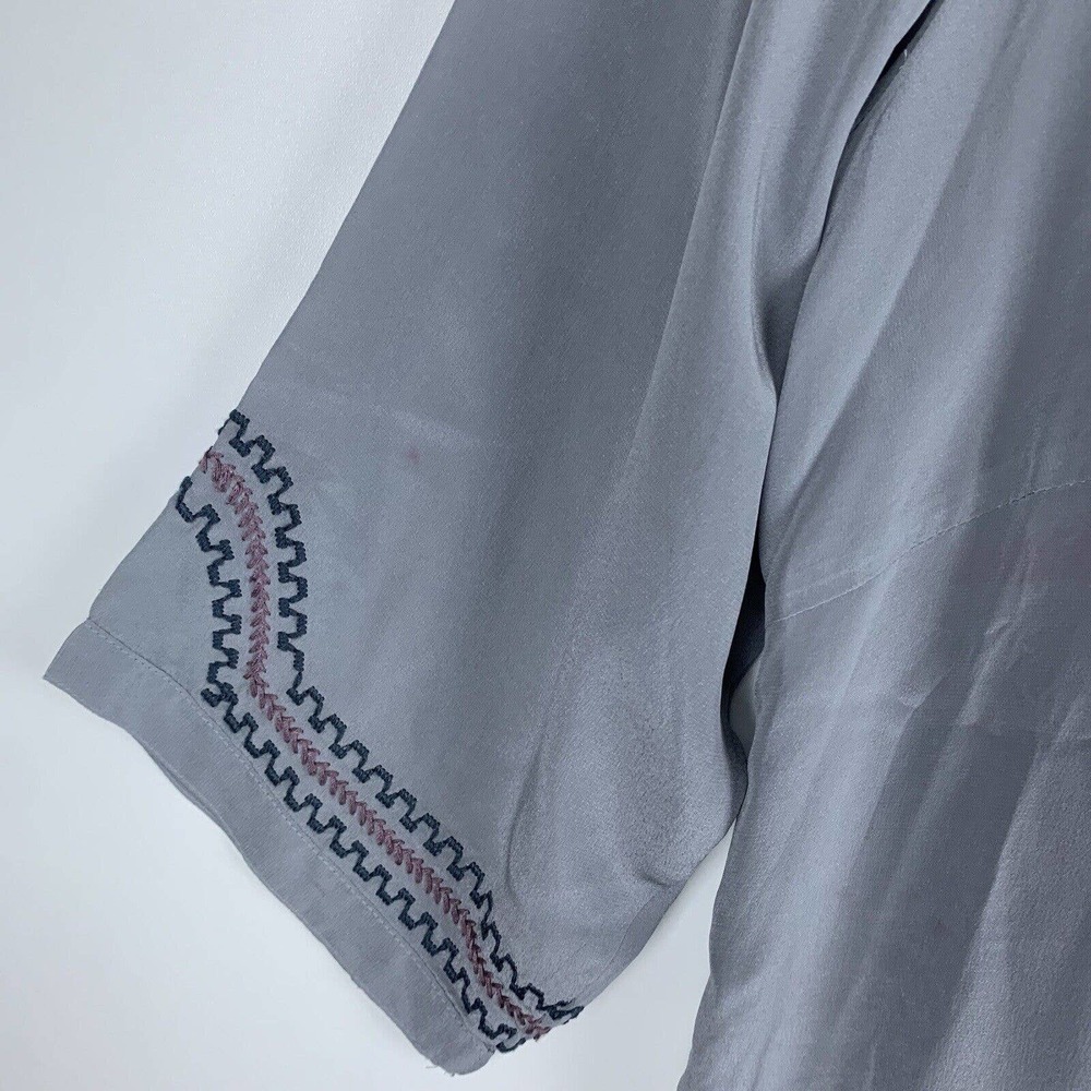 Biya by Johnny Was Silk Blouse Embroidered Women’s Size Large Read Description - Picture 11 of 12
